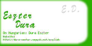 eszter dura business card